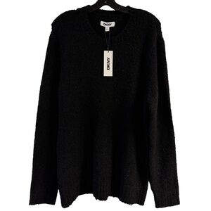 NWT Men’s DKNY Black Boucle Cozy Sweater Size L
